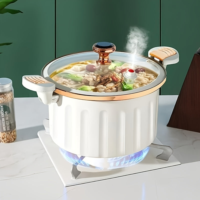 2.11gal Spacious Multi-Functional Non-Stick Cooking Pot for Steaming, Boiling, And Frying. It Includes a Push-Pull Locking Mechanism with Silicone Sealing, Perfect for Big Family Gatherings And Holiday Meals Like Easter And Labor Day