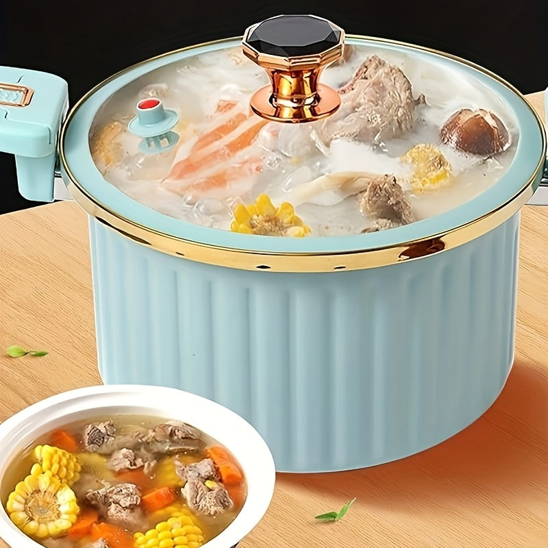 2.11gal Spacious Multi-Functional Non-Stick Cooking Pot for Steaming, Boiling, And Frying. It Includes a Push-Pull Locking Mechanism with Silicone Sealing, Perfect for Big Family Gatherings And Holiday Meals Like Easter And Labor Day