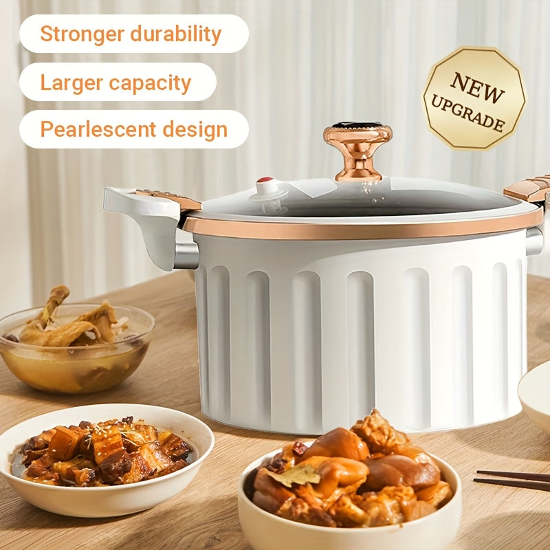 2.11gal Spacious Multi-Functional Non-Stick Cooking Pot for Steaming, Boiling, And Frying. It Includes a Push-Pull Locking Mechanism with Silicone Sealing, Perfect for Big Family Gatherings And Holiday Meals Like Easter And Labor Day