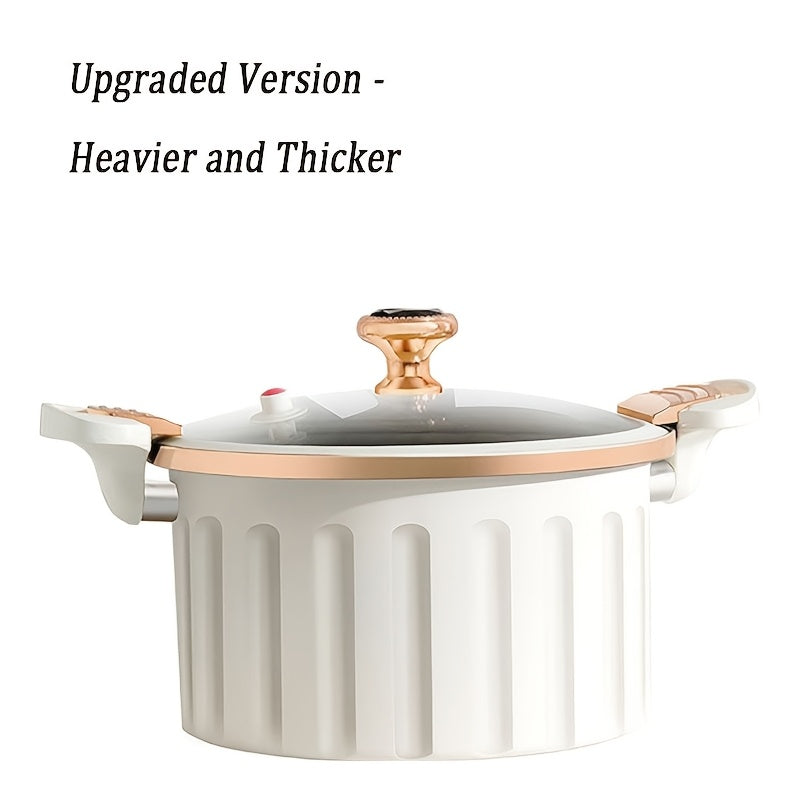 2.11gal Spacious Multi-Functional Non-Stick Cooking Pot for Steaming, Boiling, And Frying. It Includes a Push-Pull Locking Mechanism with Silicone Sealing, Perfect for Big Family Gatherings And Holiday Meals Like Easter And Labor Day