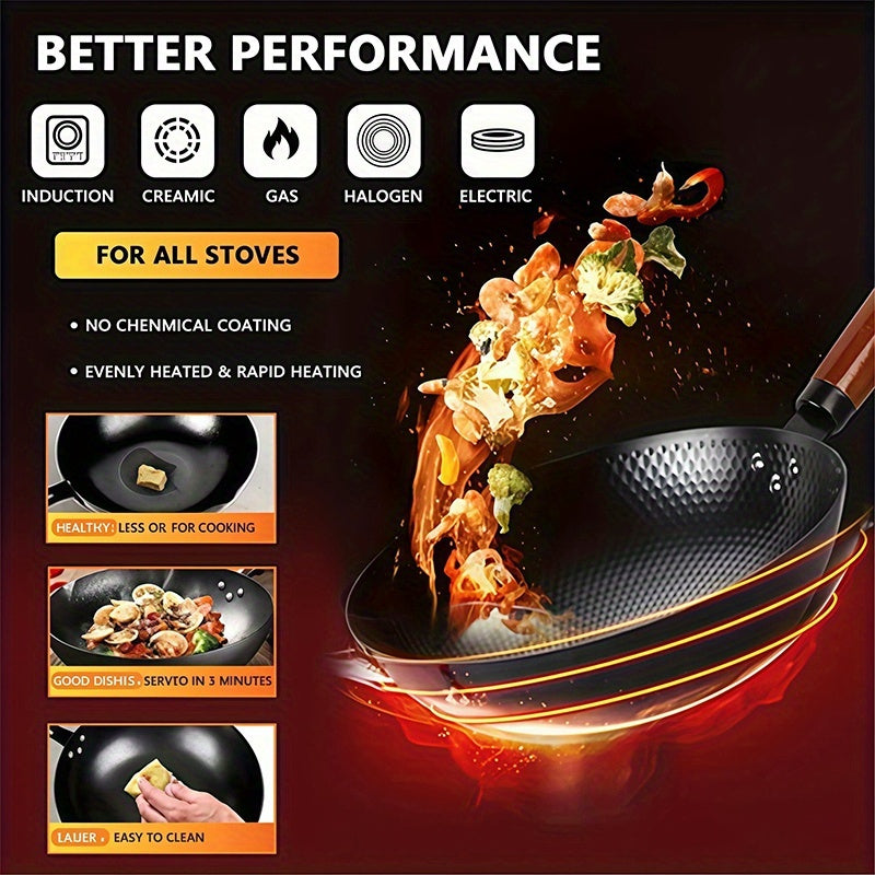 2\u002F14pcs Covered Iron Pot Set - Heat-resistant Cooking Surface - Multifunctional Pot Suitable for All Stoves, Including Cooking Utensils Accessories, Convenient for Frying And Cooking, Diameter 12.6 Inches, Father's Day Gift