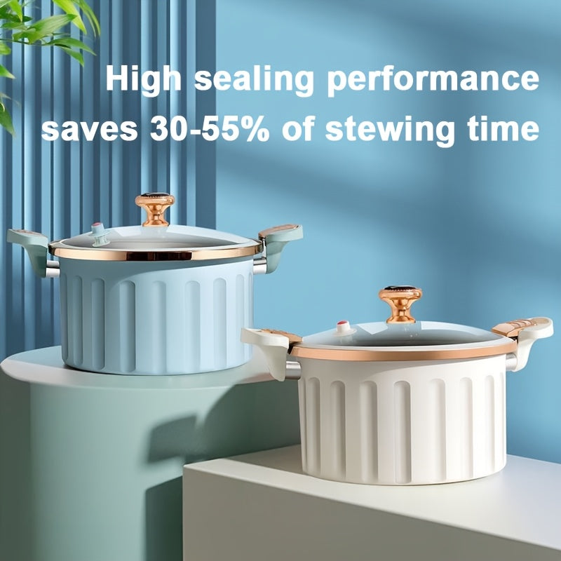 2.11gal Spacious Multi-Functional Non-Stick Cooking Pot for Steaming, Boiling, And Frying. It Includes a Push-Pull Locking Mechanism with Silicone Sealing, Perfect for Big Family Gatherings And Holiday Meals Like Easter And Labor Day