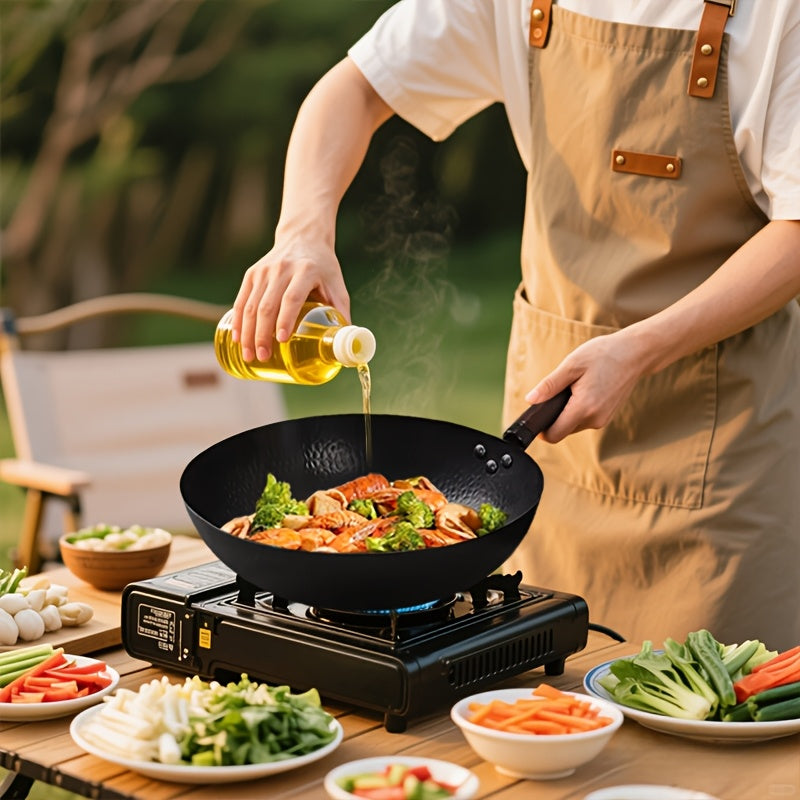 2\u002F14pcs Covered Iron Pot Set - Heat-resistant Cooking Surface - Multifunctional Pot Suitable for All Stoves, Including Cooking Utensils Accessories, Convenient for Frying And Cooking, Diameter 12.6 Inches, Father's Day Gift