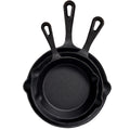 Cast Iron Skillet, Cast Iron Frying Pan Uncoated Set, Frying Pan with Drip Spout, Heavy Duty Pan Cookware, Household Pans, Kitchen Accessories, Home Cooking, Suitable for Frying, Stir-Frying, Cooking, Baking