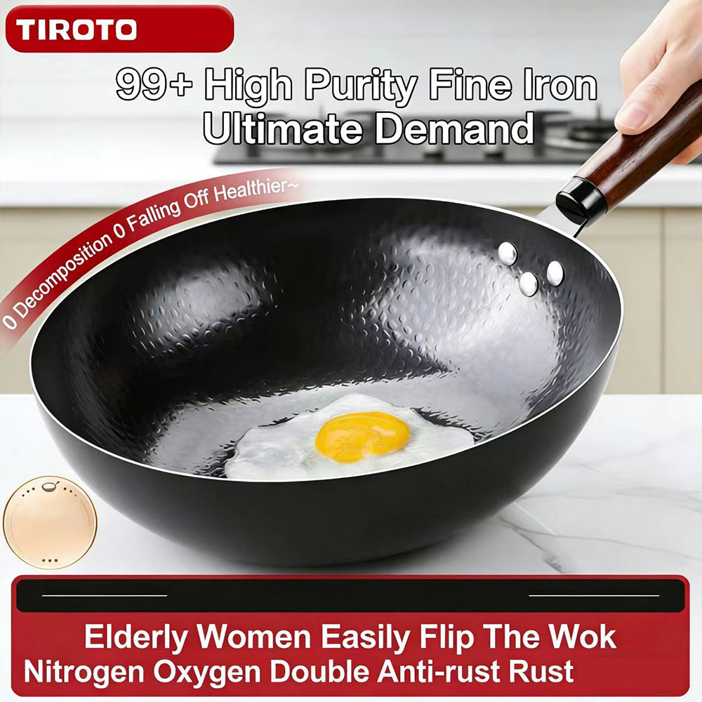 35pcs Woks& Stir-Fry Pans Set with& Cookwares, Non-Stick Flat Bottom Chinese Woks Pan for Induction, High Stability No-Wobble Design, Lightweight Chinese Cookware, 4-6 People
