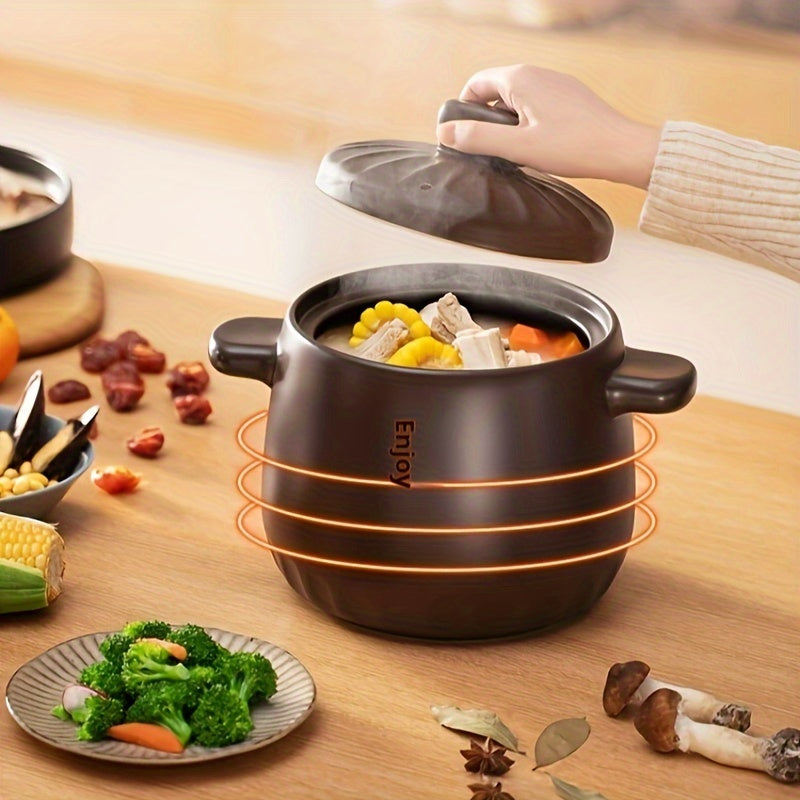 SUPOR Ceramic Casserole Household Casserole Pot High Temperature Resistant Casserole Stewpot Size New Ceramic Healthy Casserole. Enjoy Series TB45A1 Deep Soup Pot 4.5 Litre