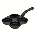 4-In-1 Cast Iron Omelette Skillet, Non-Stick Single Handle Frying Pan, Safe for Dishwasher, Works with Electric Stoves, Kitchen Tools for Pancakes, Omelettes, And More