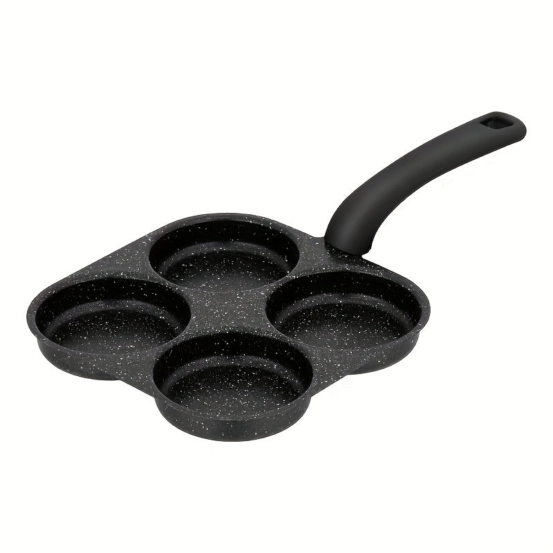 4-In-1 Cast Iron Omelette Skillet, Non-Stick Single Handle Frying Pan, Safe for Dishwasher, Works with Electric Stoves, Kitchen Tools for Pancakes, Omelettes, And More