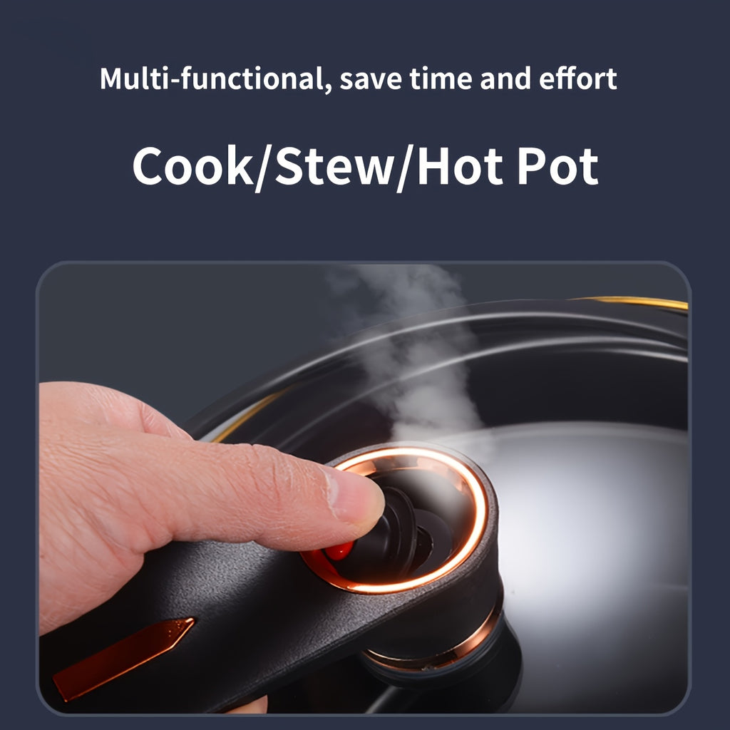8.45QT High-Capacity Non-Stick Stockpot Featuring a Twist Lock Handle - Durable Ceramic Build, Suitable for Induction And for gas Stoves, Ideal for Home And Restaurant Use, Cooking Pots