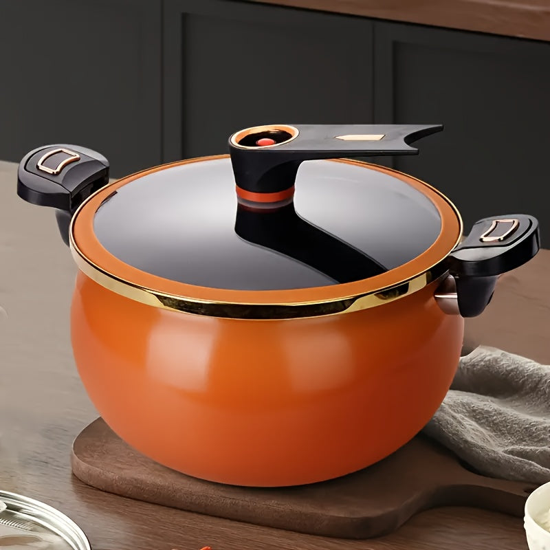 Large 2.11 Gallon Non-Stick Cast Iron Pot | A Sturdy And Versatile Cooking Ideal for Stews, Soups, And More - Works with Both Induction Cookers And Gas Stoves