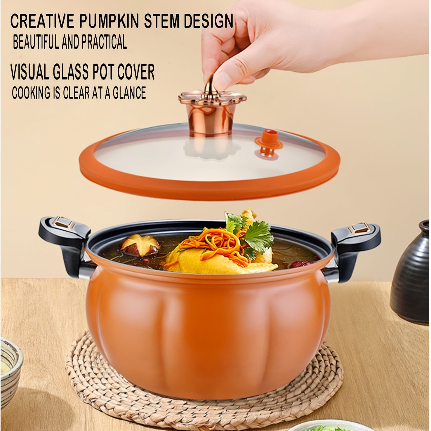 Large 2.11 Gallon Non-Stick Cast Iron Pot | A Sturdy And Versatile Cooking Ideal for Stews, Soups, And More - Works with Both Induction Cookers And Gas Stoves