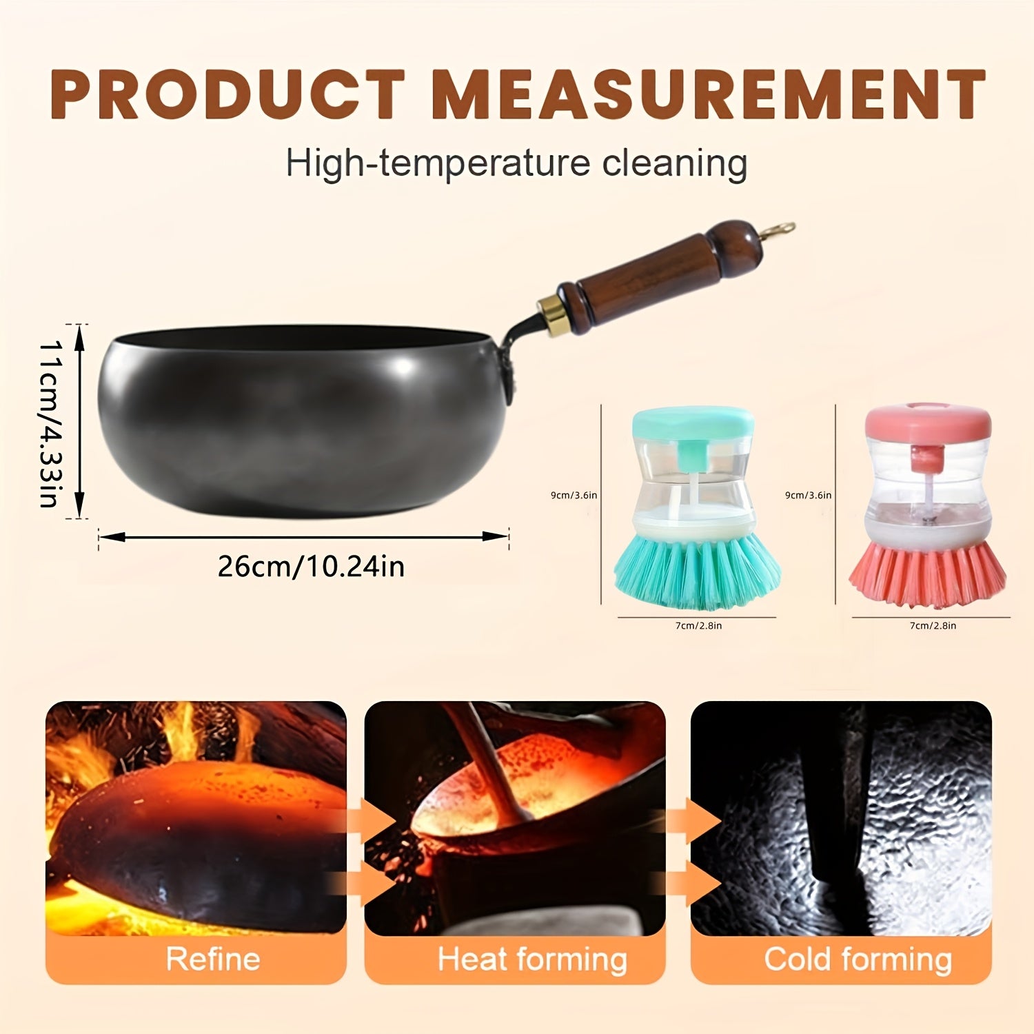 Japanese Cast Iron Wok Large Bellied, Heat Resistant Handle. Suitable for Gas, Induction Other Stoves. This Heavy Duty Non Stick Cookware Is Perfect for All Types Of Cooking, Great for Outdoor Camping, And Works Well for Making Soups, Stewing