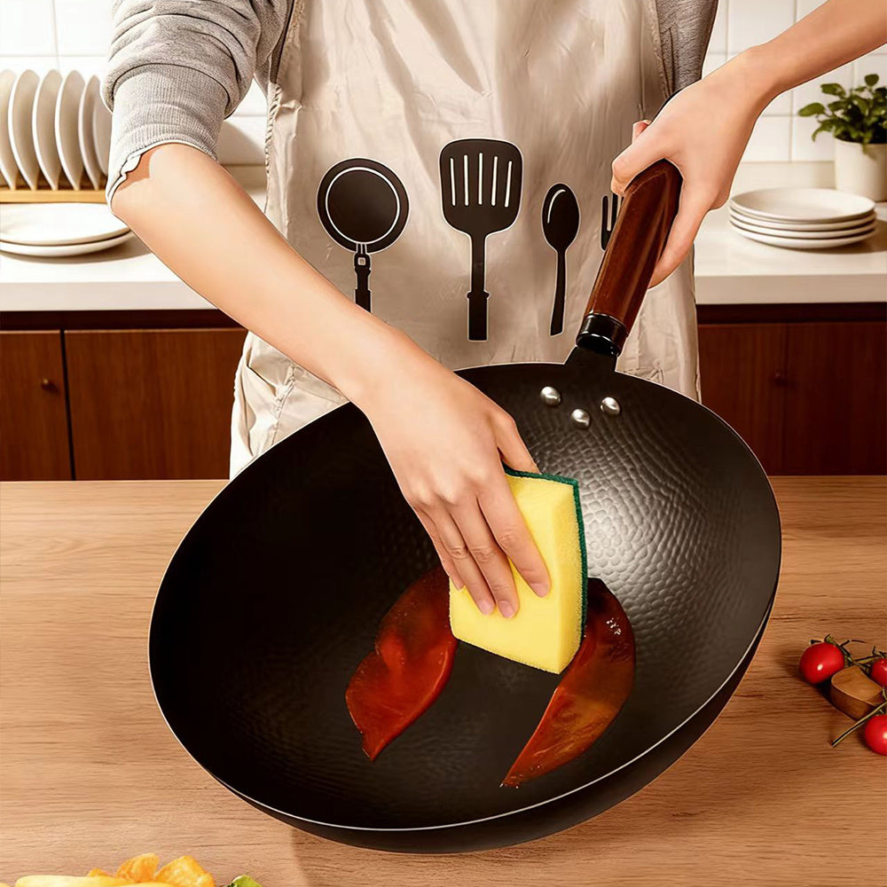 35pcs Woks& Stir-Fry Pans Set with& Cookwares, Non-Stick Flat Bottom Chinese Woks Pan for Induction, High Stability No-Wobble Design, Lightweight Chinese Cookware, 4-6 People
