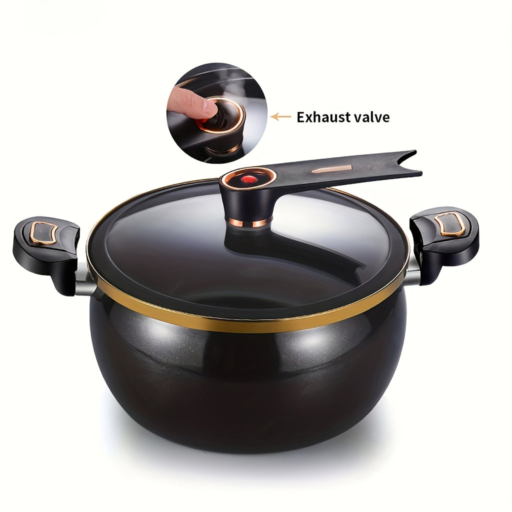 8.45QT High-Capacity Non-Stick Stockpot Featuring a Twist Lock Handle - Durable Ceramic Build, Suitable for Induction And for gas Stoves, Ideal for Home And Restaurant Use, Cooking Pots