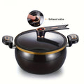 8.45QT High-Capacity Non-Stick Stockpot Featuring a Twist Lock Handle - Durable Ceramic Build, Suitable for Induction And for gas Stoves, Ideal for Home And Restaurant Use, Cooking Pots
