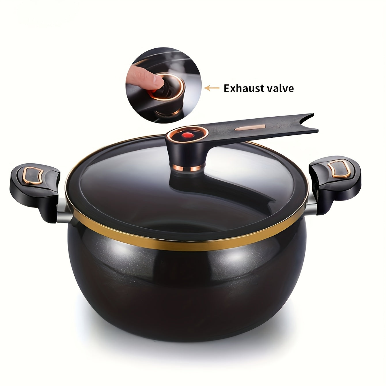 8.45QT High-Capacity Non-Stick Stockpot Featuring a Twist Lock Handle - Durable Ceramic Build, Suitable for Induction And for gas Stoves, Ideal for Home And Restaurant Use, Cooking Pots